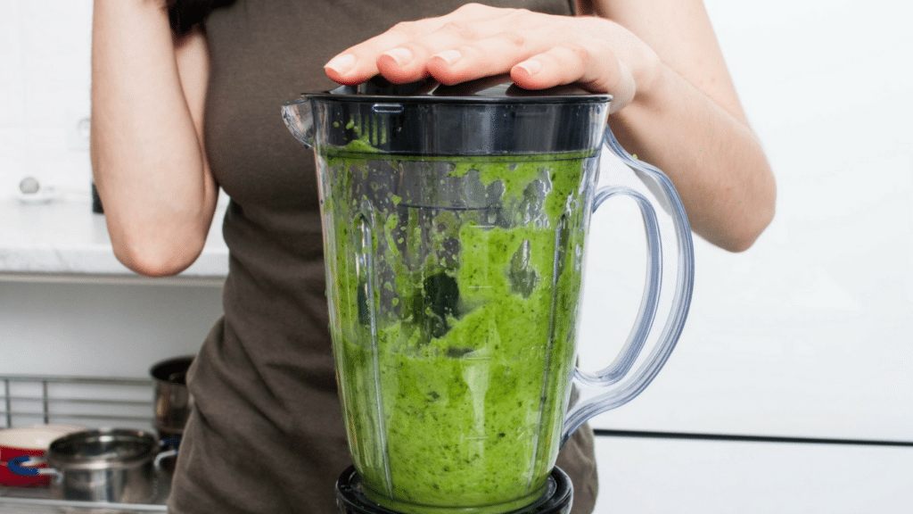 To Make A Green Smoothie With A Blender And Fresh Ingredients