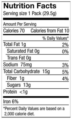 Chocolate #9 Nutrition Facts