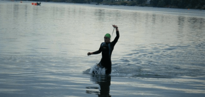 triathlon out of water